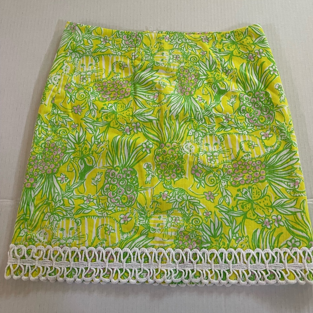 Lilly Pulitzer Crazy Cathouse Size 2 100% Cotton
